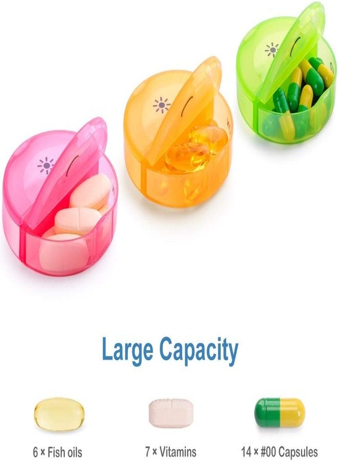 INKULTURE Portable Medicine Organizer Box Tablets Container Case Travel Pill Box For 07 days | Clear Multicolor | 01 Pcs - Image 2